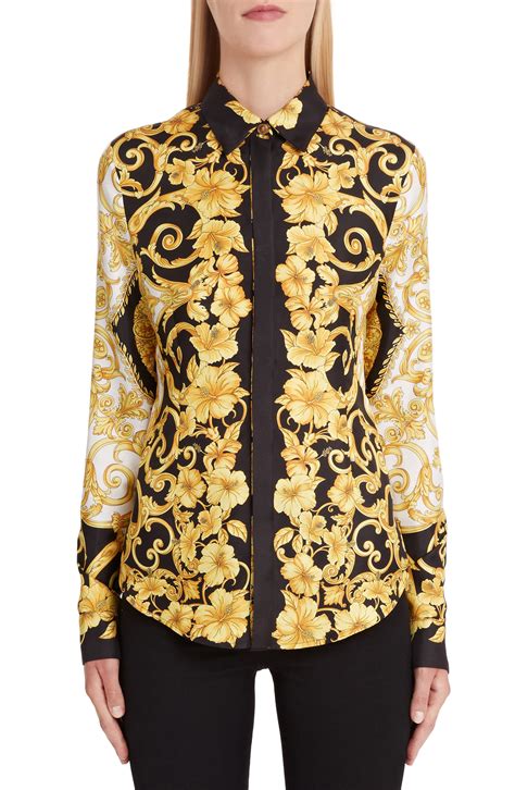 versace silk shirt women's